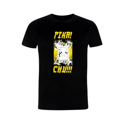 Afbeelding van Henry Tiger POKÉMON Electrifying Tshirt print, Heren, Maat: Large, Black
