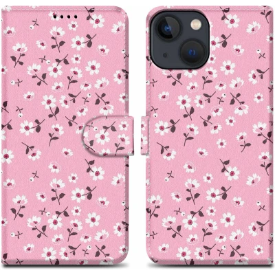 Afbeelding van Cadorabo Hoesje geschikt voor Apple iPhone 13 MINI Design Bloemenregen No. 6 Beschermhoes Case Cover met magnetische sluiting, standaardfunctie en kaartvakje