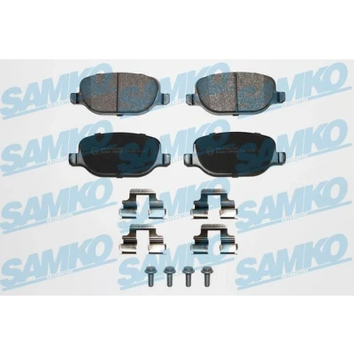 Afbeelding van SAMKO 5SP855K Remblokkenset Met schroeven toebehoren ALFA ROMEO: 159 Sportwagon, Saloon, Spider