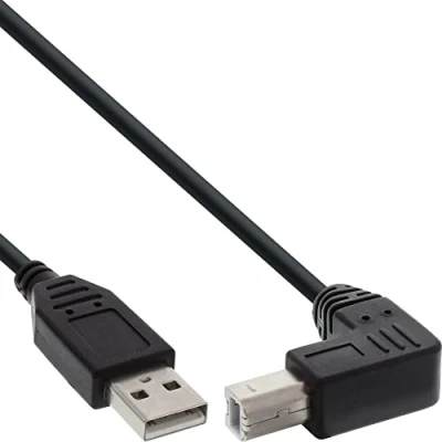 Afbeelding van InLine USB A naar haakse B kabel USB2.0 2 meter