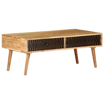 Afbeelding van Salontafel 100x50x39 cm massief acaciahout