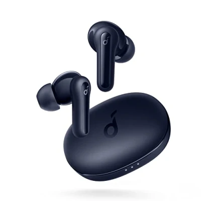 Afbeelding van Soundcore by Anker Life P2 Mini, volledig draadloze oordopjes, 10mm drivers met veel bas, aangepaste EQ, Bluetooth 5.2, 34u speeltijd, USB C voor snelladen, klein formaat pendelen, werk(Blauw)