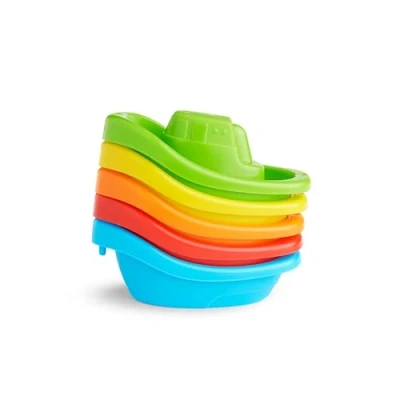 Afbeelding van Munchkin Vloot van 5 boten badspeelgoed Interactief en grappig voor kinderen baby&#039;s Gemakkelijk vast te houden Essentials Set