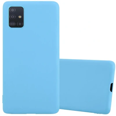 Afbeelding van Cadorabo Hoesje geschikt voor Samsung Galaxy A51 5G in CANDY BLAUW Beschermhoes gemaakt van flexibel TPU silicone Case Cover