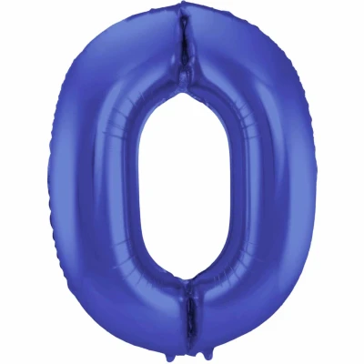 Image de Feuille de ballon Figure 0 Mat Bleu 86cm