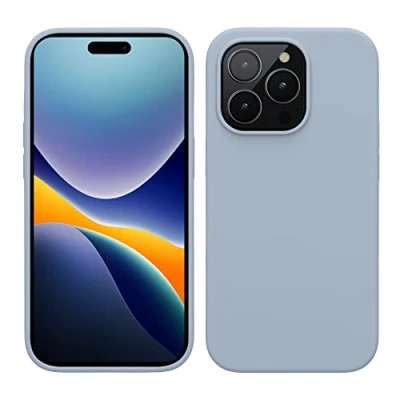 Afbeelding van kwmobile telefoonhoesje geschikt voor Apple iPhone 14 Pro Hoesje met siliconen coating Smartphone case in mat lichtblauw