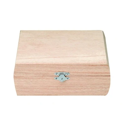 Afbeelding van GLOREX 6 1682 001 Houten kist, rechthoekig, FSC Mix, hout, naturel, 18,5 x 18 6,7 cm