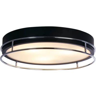 Afbeelding van Phoenix plafondlamp, Ø 40 cm, zwart / chroom, IP44