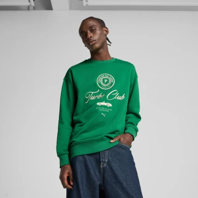 Afbeelding van Puma Porsche Legacy Crewneck Sweater, Heren, Maat: Large, Archive green