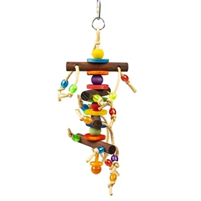 Afbeelding van Duvo+ Kleurrijke Hanger Houten Blokjes &amp; Speeltjes Meerkleurig 28x10,2x6cm