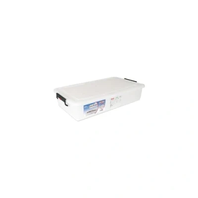Afbeelding van Araven Opbergbak Met Deksel 83 cm x 46 40L Wit
