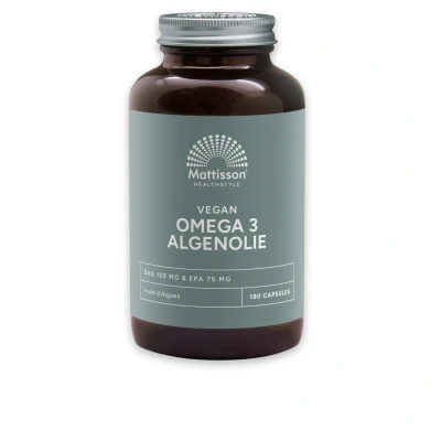 Afbeelding van Mattisson Vegan Omega 3 Algenolie DHA 150mg &amp; EPA 75mg 180 capsules
