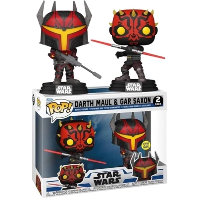 Afbeelding van Funko Pop! Star Wars: the Clone Wars Darth Maul &amp; Gar Saxon Glow in Dark Exclusive