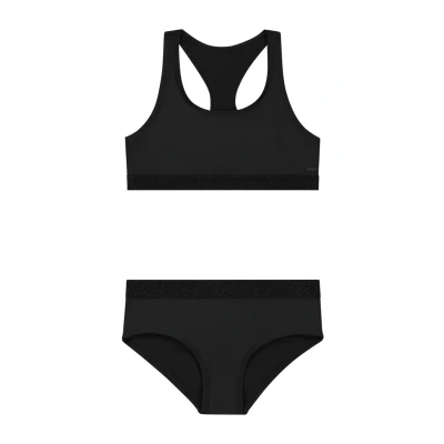 Afbeelding van Shiwi Charlie Racerback SET Bikini voor kinderen, Maat: 122/128, Black