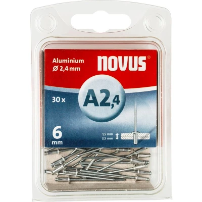 Afbeelding van Novus Blindklinknagel 2,4x6mm Type A2,4 aluminium/staal (Per 30 stuks)