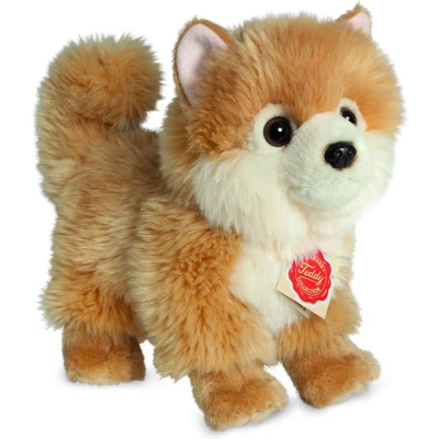 Afbeelding van Hermann Teddy Knuffeldier dwerg keeshond zachte pluche premium kwaliteit knuffels lichtbruin 22 cm