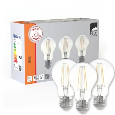 Afbeelding van EGLO LED Lamp E27 Ø 6 cm A60 Helder 2700K Set van 3