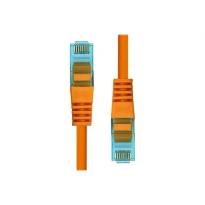 Image de ProXtend Cordon de raccordement RJ 45 (M) pour 2 m 6 mm UTP CAT 6a IEEE 802.3at sans halogène, moulé, crochet, bloqué orange
