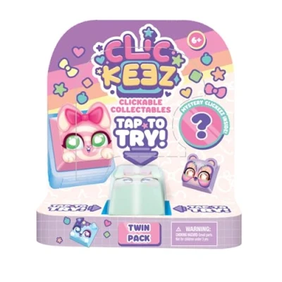Afbeelding van Clickeez: Lot de 2 Comprend objets collection clavier cliquables 70 personnages à trouver, thèmes mignons et surprises rares Cadeaux pour filles partir 6 ans
