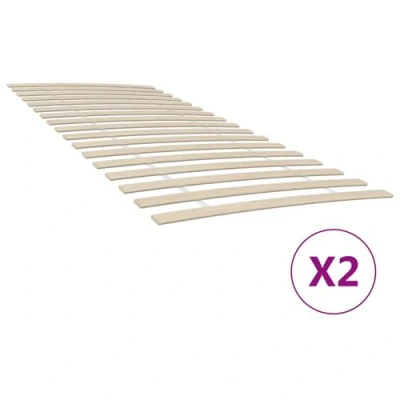 Afbeelding van Lattenbodems 2 St Met 34 Latten 100X200 cm 180 x 200