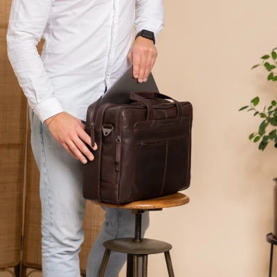 Afbeelding van The Chesterfield Brand Ryan Laptopbag Large brown