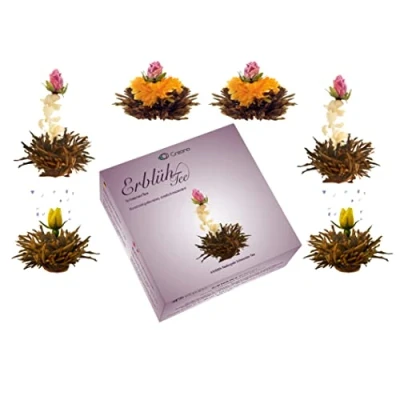 Afbeelding van Creano Theebloemen mix geschenkdoos zwarte thee, 6 bloementhee van 3 verschillende soorten