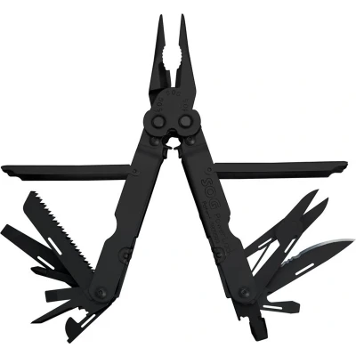 Afbeelding van SOG Knives PowerLock Black EOD Clampack Zakmes Zwart