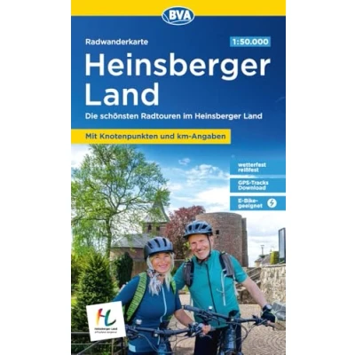 Afbeelding van BVA Radwanderkarte Heinsberger Land 1:50.000, mit Knotenpunkten, reiß und wetterfest, GPS Tracks Download, E Bike geeignet