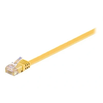 Image de goobay Cordon de raccordement RJ 45 (M) pour 1.5 m UTP CAT 6 moulé, plat jaune