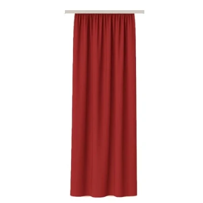 Afbeelding van Ondoorzichtig gordijn, plooiband, microsatijn, polyester, wit, parelwit, 140 x 145 cm