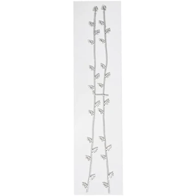 Afbeelding van Rayher 3109822 set van 2 wasdecoratie voor communiekaarsen, zilver, lengte 21 cm, breedte ca. 1,4 cm