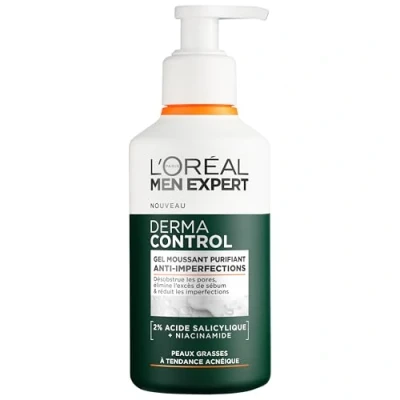 Afbeelding van L&#039;Oréal Men Expert Derma Control schuimgel, reinigend, tegen onvolkomenheden, 260 ml