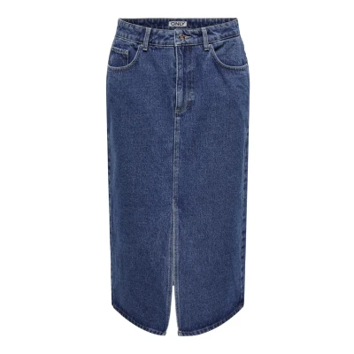 Afbeelding van ONLY ONLBIANCA MIDI SKIRT DNM REA NOOS Dames Rokken