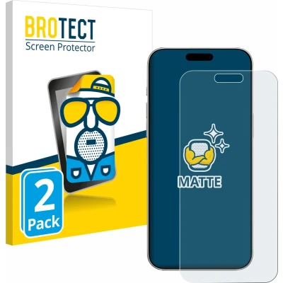 Afbeelding van BROTECT Screenprotector voor Apple iPhone 16 Pro Folie Beschermfolie matte (2 Stuks)