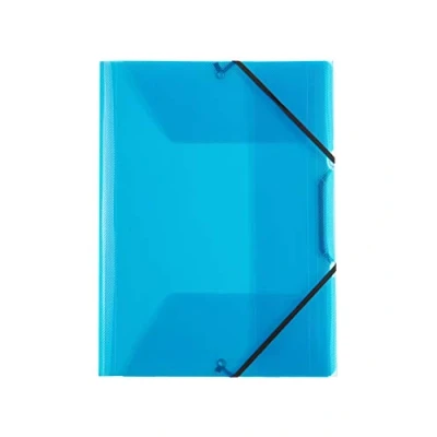 Afbeelding van Favorit 400116644 snelhechter 3 kleppen met elastiek, 22 x 30 cm, rug 0 blauw