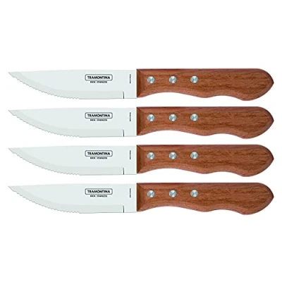 Afbeelding van Vleesmessenset Tramontina Dynamic 25 cm Jumbo Hout Roestvrij staal 4 Stuks