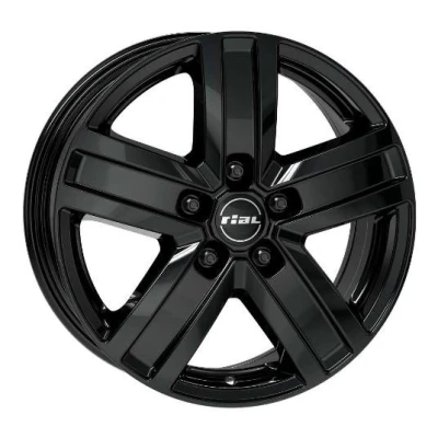 Afbeelding van RIAL 5 gat 17duim 108mm lichtmetalen Velg Transporter zwart TP70745P82 6