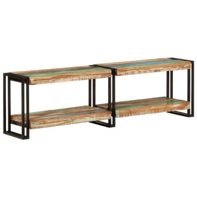 Afbeelding van Tv meubel 140x30x40 cm massief gerecycled hout