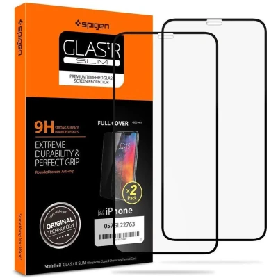 Afbeelding van Spigen iPh 11 Pro/XS/X FC Black 2pckVer2