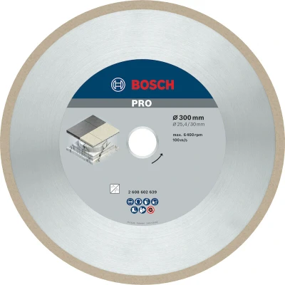 Image de BOSCH 2608602639 Disque de coupe diamanté Best for Ceramic 300 x 30/25,40 2,8 10 mm