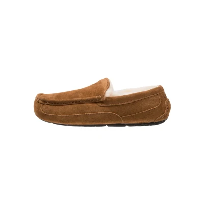 Afbeelding van UGG heren Ascot pantoffel van suède in de kleur Bruin, maat: 42