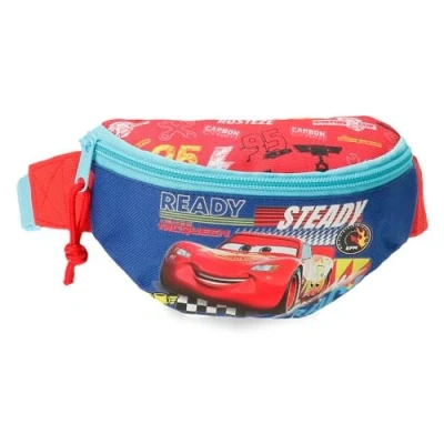 Afbeelding van Joumma Disney Cars Lets Race schooletui, gemaakt van polyester, ideaal voor het vervoer munten, kaarten en kleine accessoires, Rood, heuptas, Heuptas