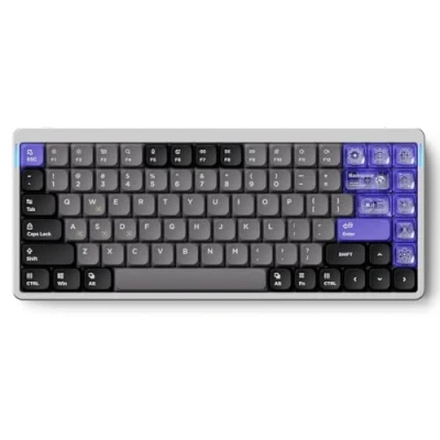 Afbeelding van nuphy Air75 HE Gaming toetsenbord, snelontgrendeling, hall effect, 84 toetsen, 75% lay out, instelbare bediening, bekabelde magnetische schakelaar, hotSwap RGB toetsenbord met laag profiel