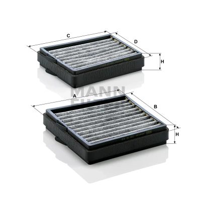 Afbeelding van Mann filter Interieurfilter CUK 20 000 2