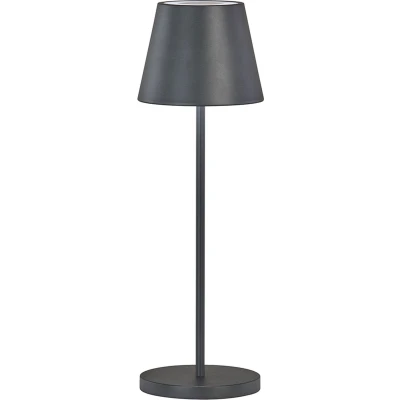 Afbeelding van FHL easy! Mobiele Tafellamp Cosenza 2.0 (Accu) 1x LED 2,0 W + 1,0W RGB (incl.) 2700K Ø11cm, H:34cm USB oplading Zandzwart