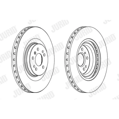 Afbeelding van JURID 562346JC 1 Remschijf 350 32 5 Geventileerd Gecoat Met schroeven MERCEDES BENZ: ML Class, GL, R Class