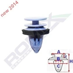 Afbeelding van ROMIX C60668 Clip MERCEDES BENZ: C Class Saloon