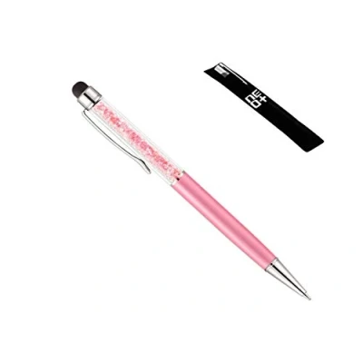 Afbeelding van KWALITEIT 2 in 1 capacitieve touchscreen Stylus en balpen met Swarovski kristallen. Gratis Pen navulling (Roze BABY)