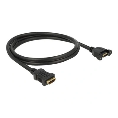 Image de Delock Câble HDMI avec Ethernet femelle pour vissable 1 m noir support 4K