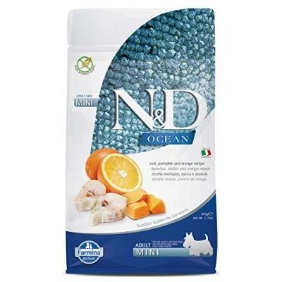 Afbeelding van Farmina N&amp;D Ocean Adult mini Kabeljauw, pompoen &amp; sinaasappel 800gr